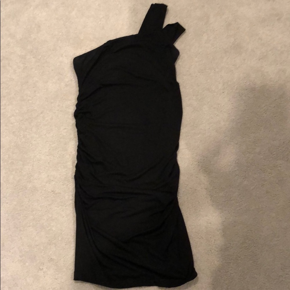 Isabella Oliver Black One Shoulder Dress